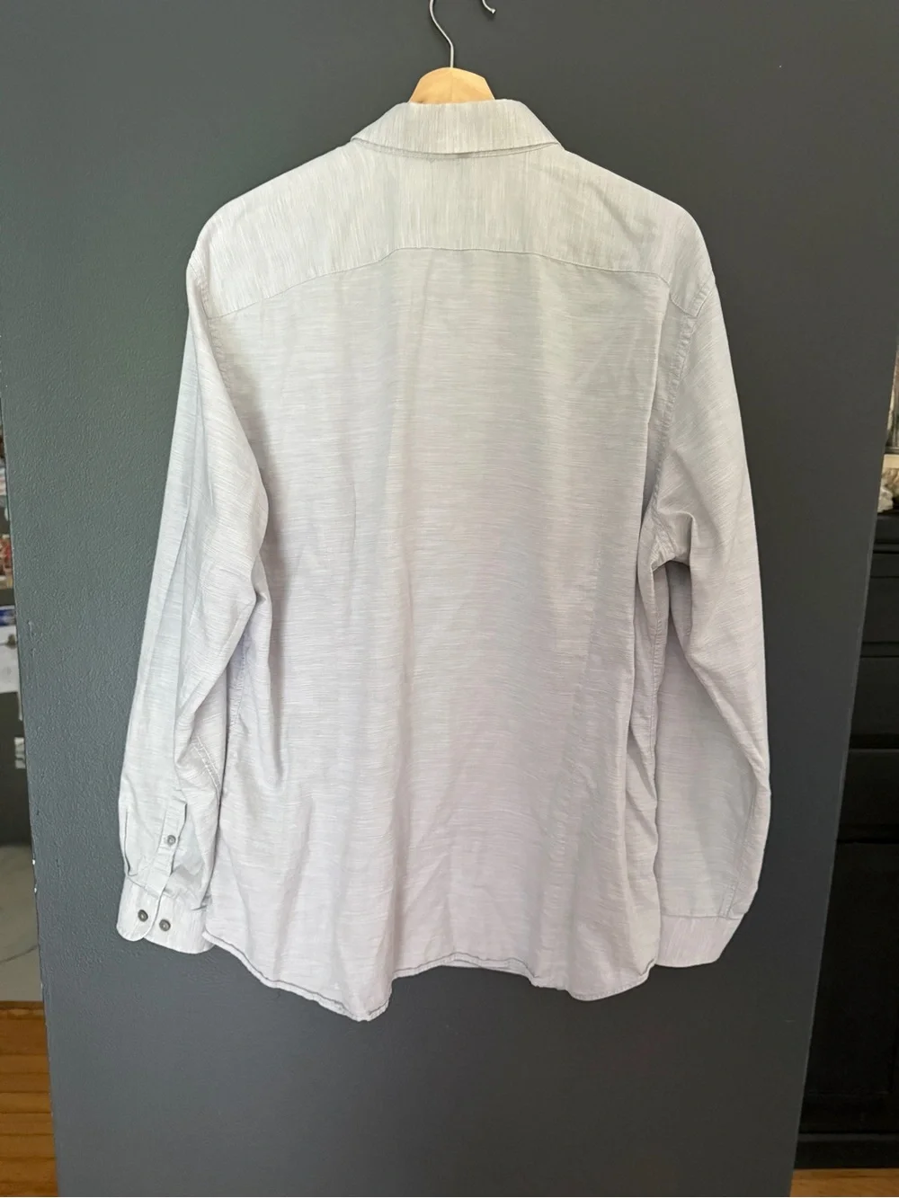 Leggiuno/Banana Republic Light Gray Men's Italian Fabric Buttondown XL slim fit